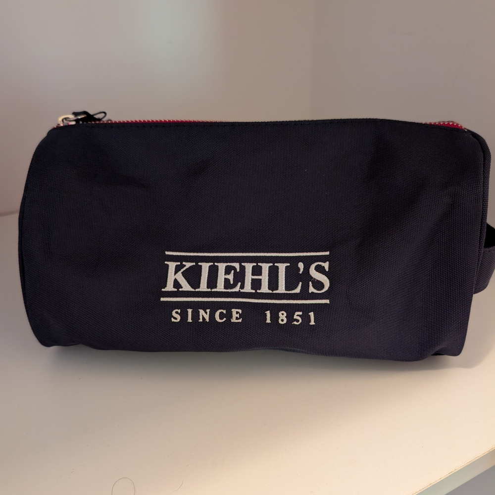 Kiehl's Sleek Black Toiletry Bag for Travel